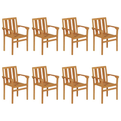 vidaXL 9 Piece Garden Dining Set Solid Teak Wood