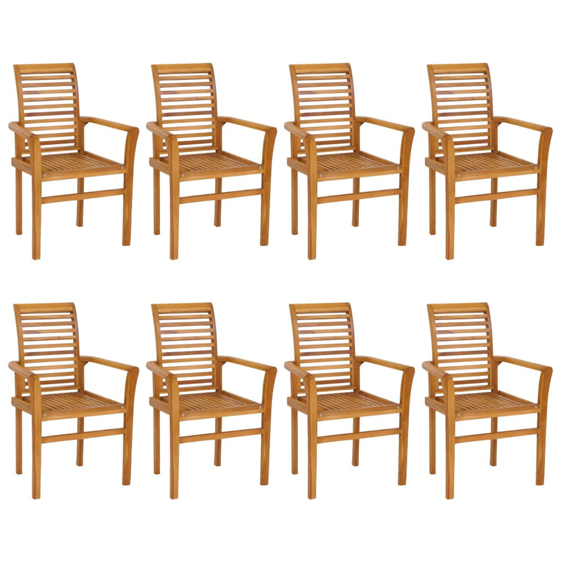 vidaXL 9 Piece Garden Dining Set Solid Teak Wood