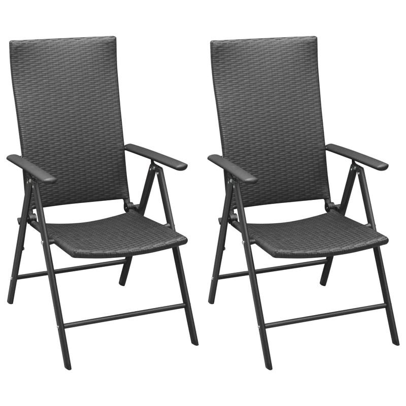 vidaXL 5 Piece Garden Dining Set Black
