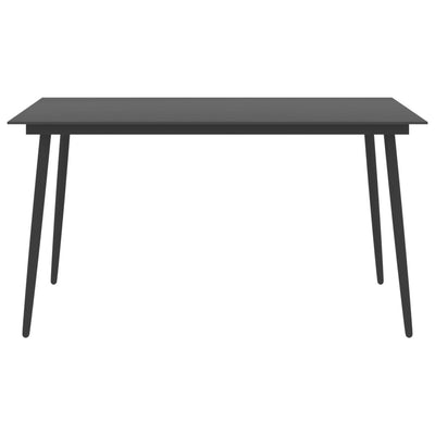 vidaXL 5 Piece Garden Dining Set Black