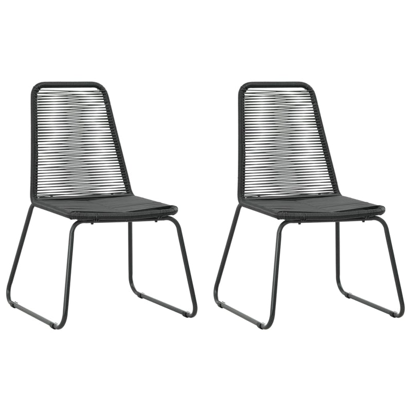 vidaXL 5 Piece Garden Dining Set PVC Rattan Black