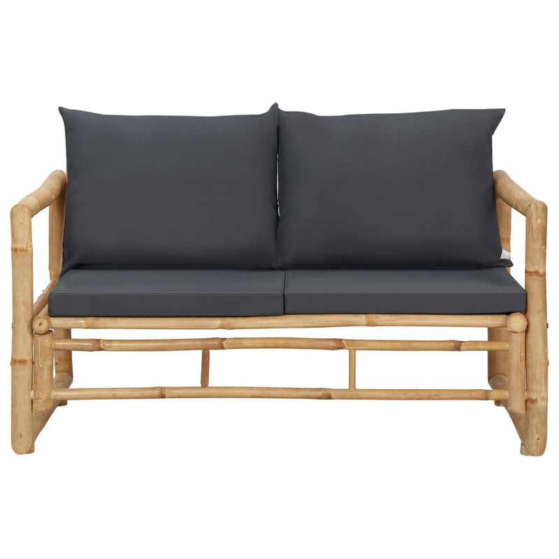 vidaXL 4 Piece Garden Lounge Set with Cushions Bamboo