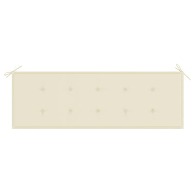 vidaXL 3-Seater Garden Bench with Cushion 150 cm Solid Eucalyptus Wood