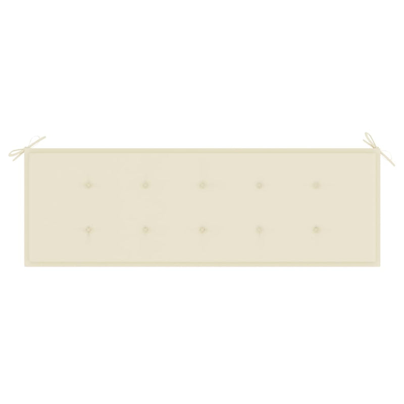 vidaXL 3-Seater Garden Bench with Cushion 150 cm Solid Eucalyptus Wood