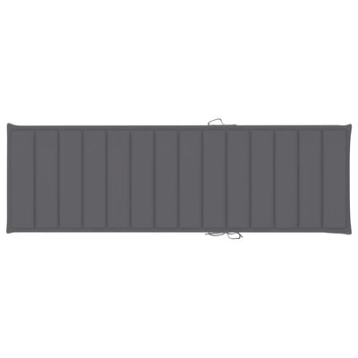 vidaXL Garden Sun Lounger with Cushion Solid Acacia Wood