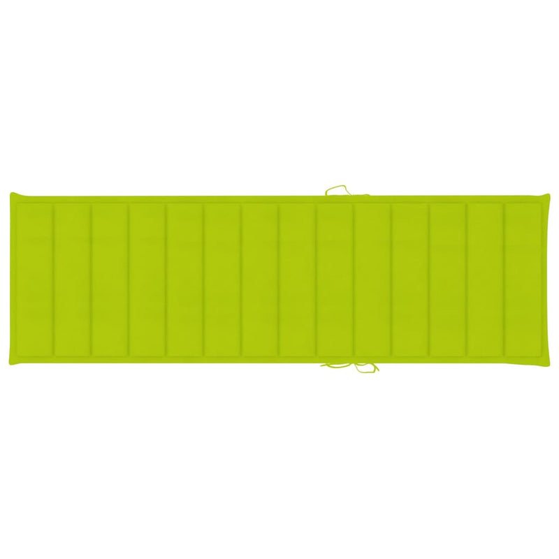 vidaXL Garden Sun Lounger with Cushion Solid Acacia Wood
