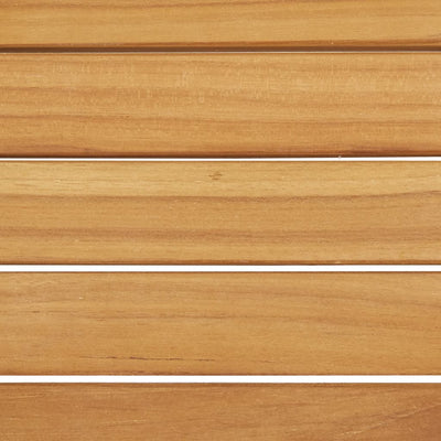 vidaXL Sun Lounger with Cushion Solid Teak Wood and Stainless Steel