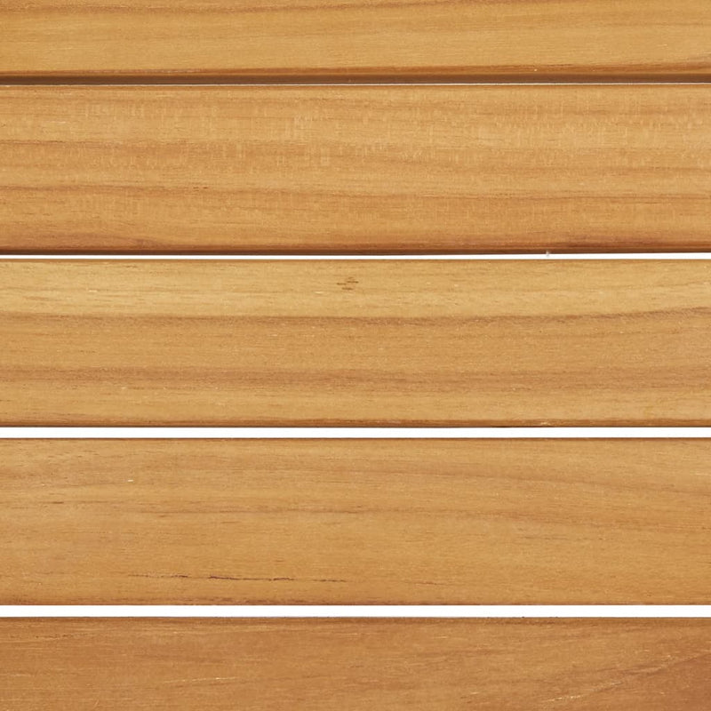 vidaXL Sun Lounger with Cushion Solid Teak Wood and Stainless Steel