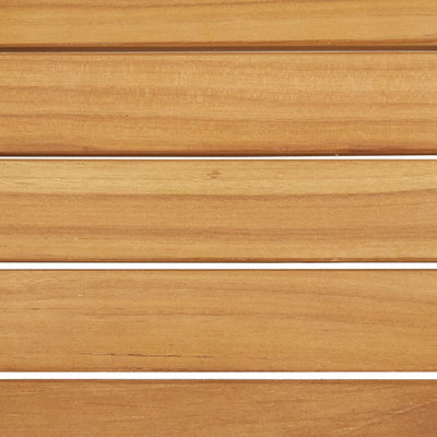 vidaXL Sun Lounger with Cushion Solid Teak Wood and Stainless Steel