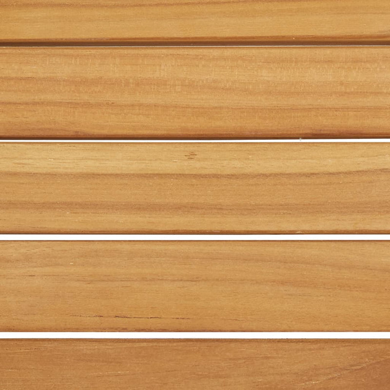 vidaXL Sun Lounger with Cushion Solid Teak Wood and Stainless Steel