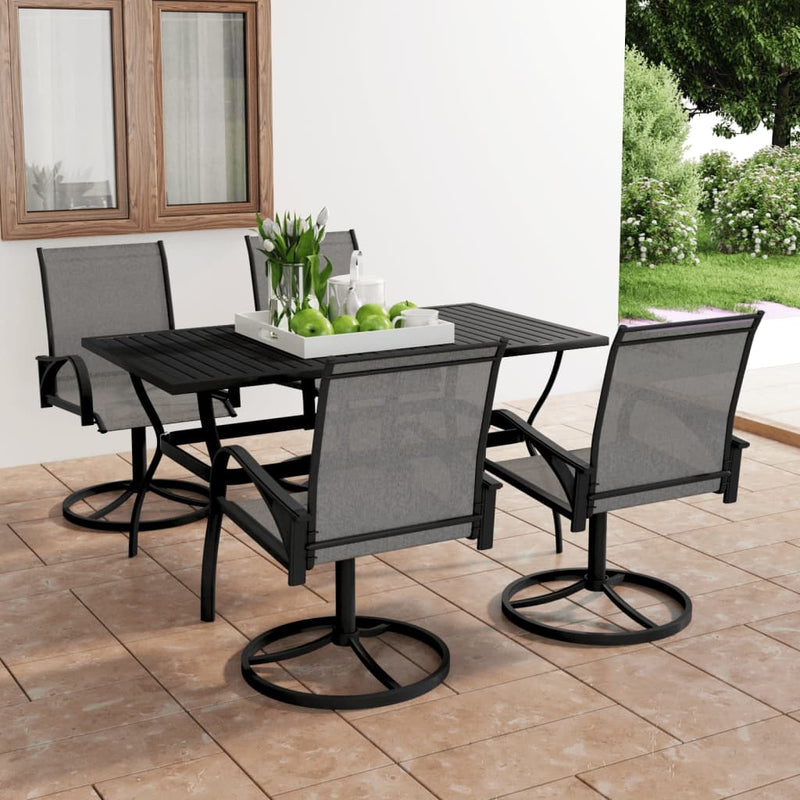 vidaXL 9 Piece Garden Dining Set Textilene and Steel