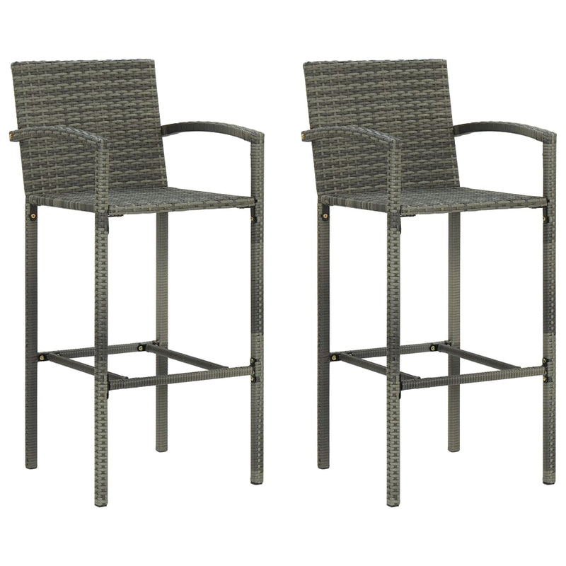 vidaXL 3 Piece Garden Bar Set Black