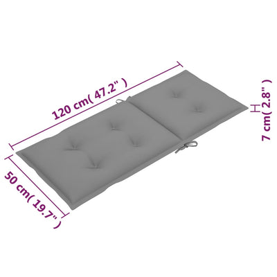 vidaXL Rocking Chair with Cushions Solid Acacia Wood