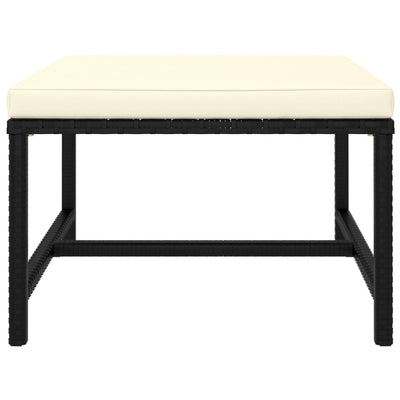 vidaXL 5 Piece Garden Lounge Set with Cushions Poly Rattan Black