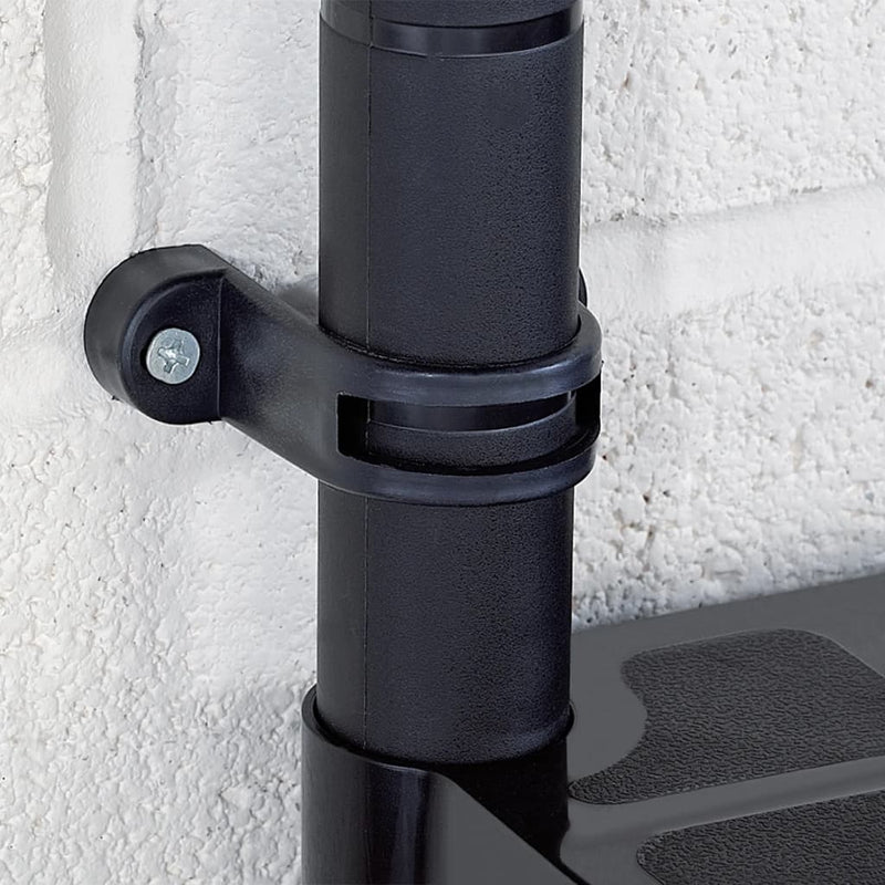 vidaXL Storage Shelf 4-Tier Black 183x30.5x130 cm Plastic