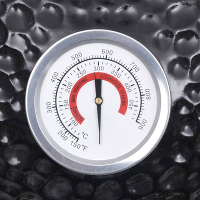 vidaXL 2-in-1 Kamado Barbecue Grill Smoker Ceramic 56 cm Black