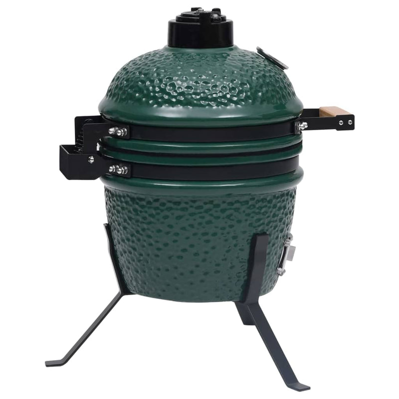 vidaXL 2-in-1 Kamado Barbecue Grill Smoker Ceramic 56 cm Black