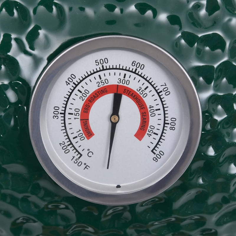 vidaXL 2-in-1 Kamado Barbecue Grill Smoker Ceramic 56 cm Black