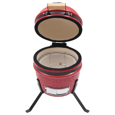 vidaXL 2-in-1 Kamado Barbecue Grill Smoker Ceramic 56 cm Black