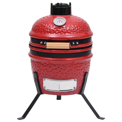 vidaXL 2-in-1 Kamado Barbecue Grill Smoker Ceramic 56 cm Black