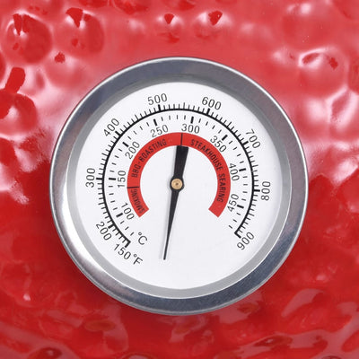 vidaXL 2-in-1 Kamado Barbecue Grill Smoker Ceramic 56 cm Black