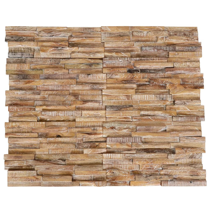 vidaXL 3D Wall Cladding Panels 10 pcs 1.01 m² Solid Teak Wood