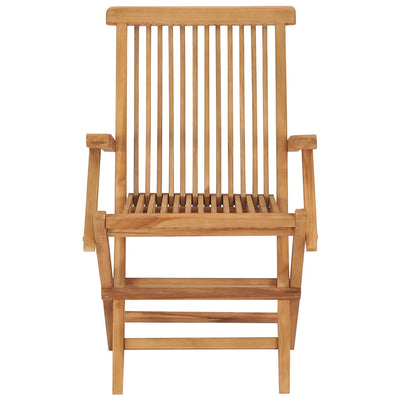 vidaXL Garden Chairs with Anthracite Cushions 4 pcs Solid Teak Wood