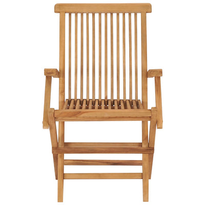 vidaXL Garden Chairs with Anthracite Cushions 4 pcs Solid Teak Wood