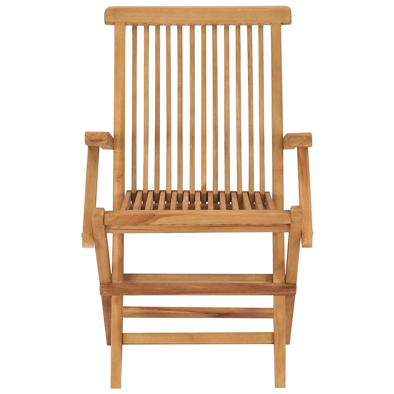 vidaXL Garden Chairs with Anthracite Cushions 4 pcs Solid Teak Wood