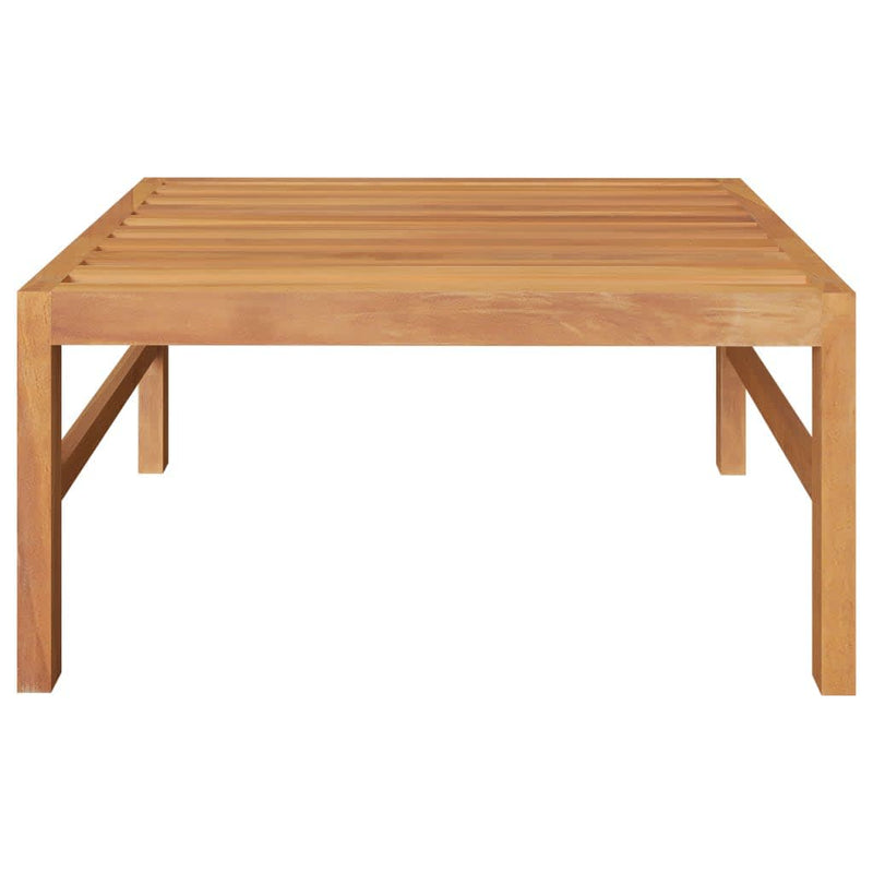 vidaXL 2 Piece Garden Lounge Set with Dark Grey Cushions Teak Wood