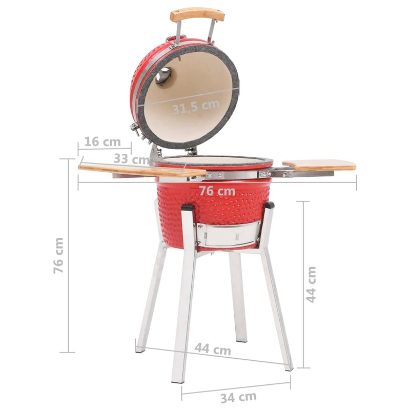 vidaXL Kamado Barbecue Grill Smoker Ceramic 76 cm
