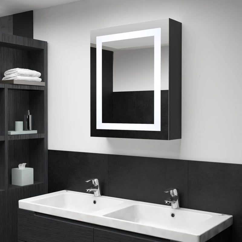 vidaXL LED Bathroom Mirror Cabinet 50x13x70 cm