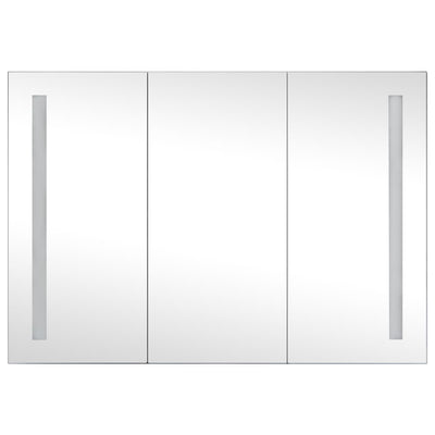 vidaXL LED Bathroom Mirror Cabinet 89x14x62 cm