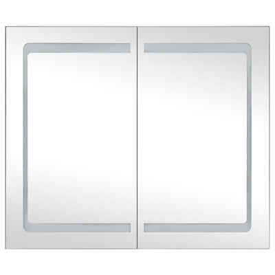 vidaXL LED Bathroom Mirror Cabinet 80x12.2x68 cm