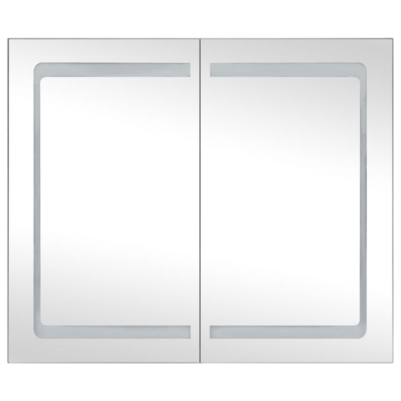 vidaXL LED Bathroom Mirror Cabinet 80x12.2x68 cm