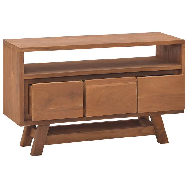 vidaXL TV Cabinet 80x30x50 cm Solid Teak Wood