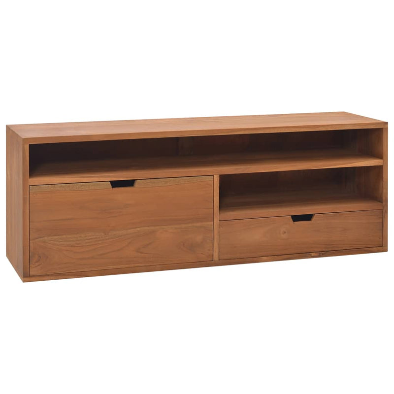 vidaXL TV Cabinet 110x30x40 cm Solid Teak Wood