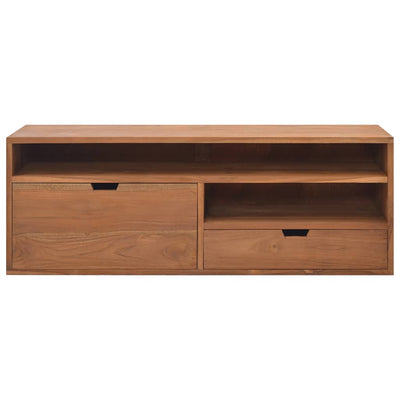 vidaXL TV Cabinet 110x30x40 cm Solid Teak Wood