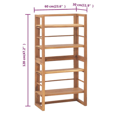 vidaXL Shelving Unit 60x30x180 cm Solid Teak Wood