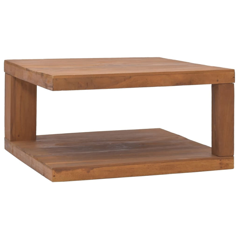 vidaXL Coffee Table 65x65x33 cm Solid Teak Wood