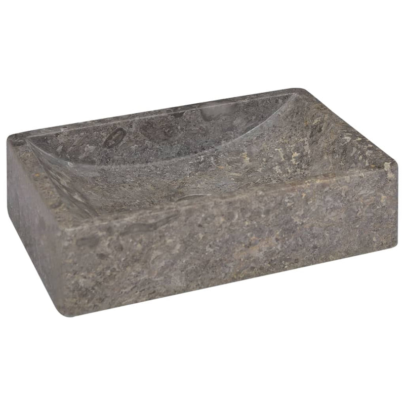 vidaXL Sink Grey 58x39x10 cm Marble