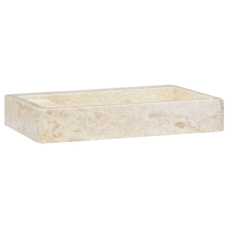 vidaXL Sink Cream 58x39x10 cm Marble