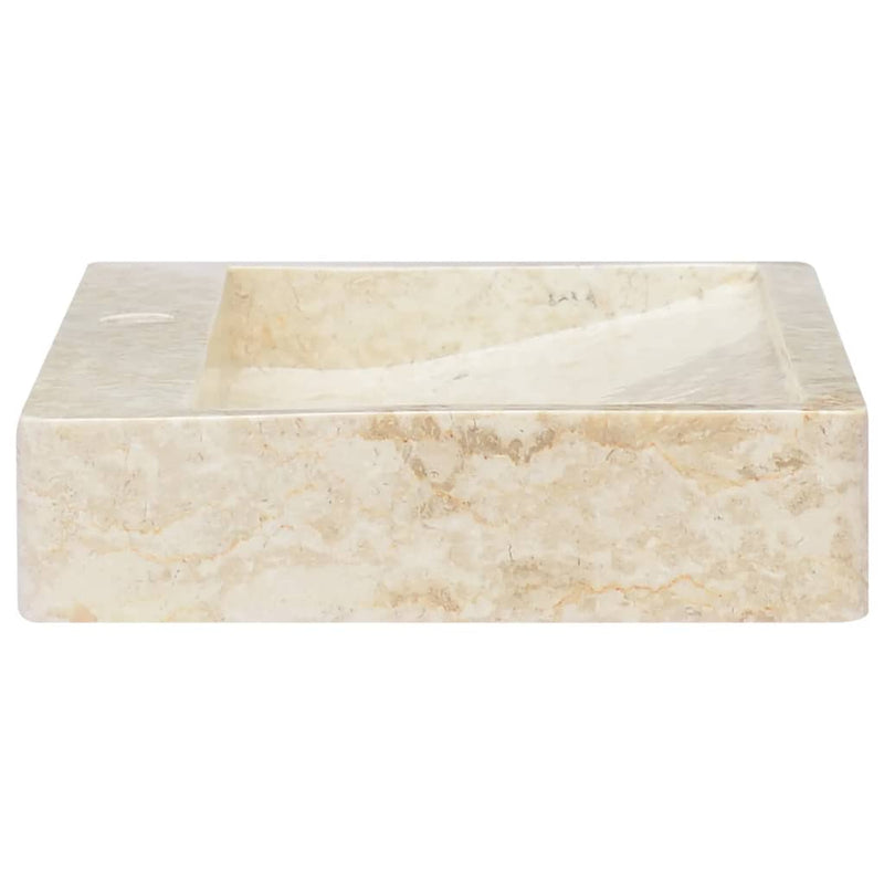vidaXL Sink Cream 58x39x10 cm Marble