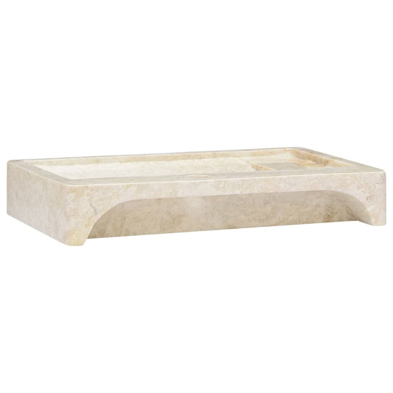 vidaXL Sink Cream 58x39x10 cm Marble
