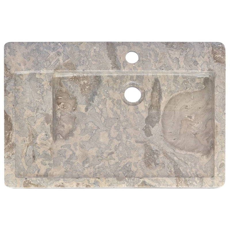 vidaXL Sink Grey 58x39x10 cm Marble