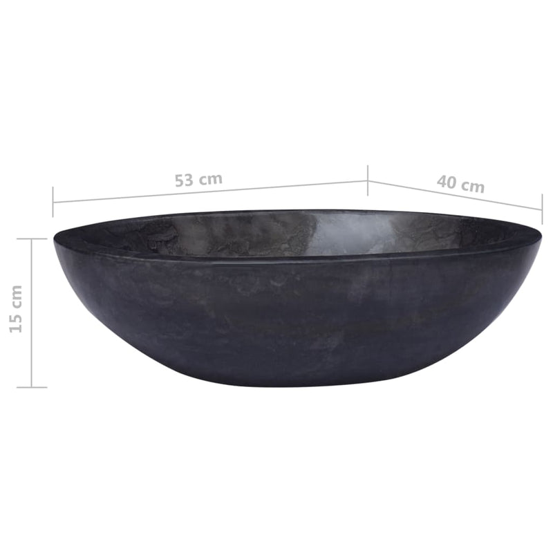 vidaXL Sink Cream 58x39x10 cm Marble