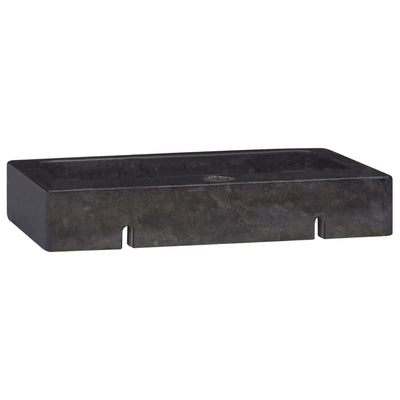 vidaXL Wall-mounted Sink Black 38x24x6.5 cm Marble