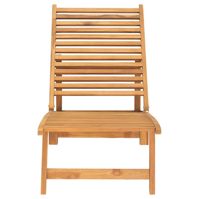 vidaXL Sun Lounger Solid Teak Wood