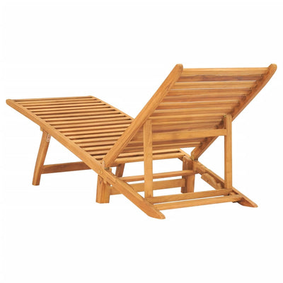 vidaXL Sun Lounger Solid Teak Wood