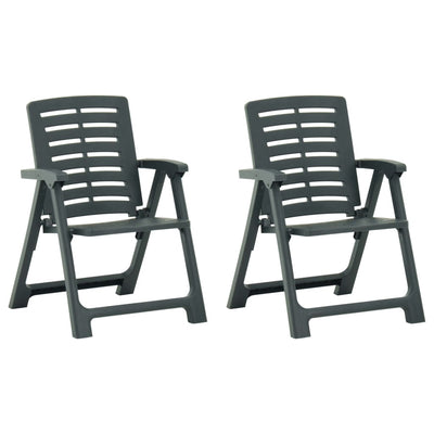 vidaXL 3 Piece Folding Bistro Set Plastic Green